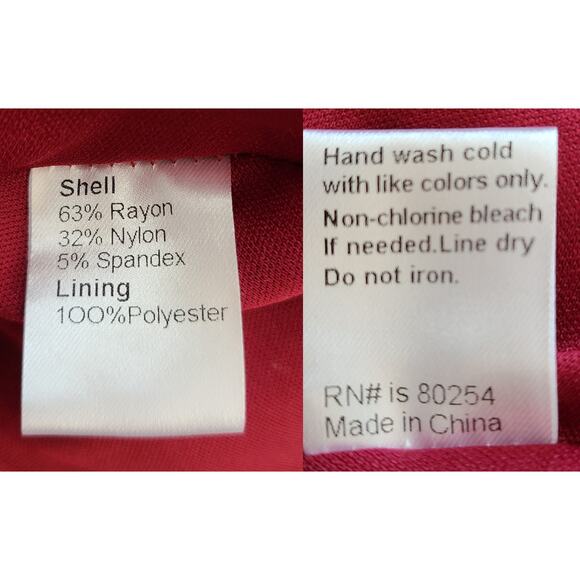 Harper Lemon Womens Prom Formal Two Piece Mini Dress Size M Cranberry - Picture 5 of 13